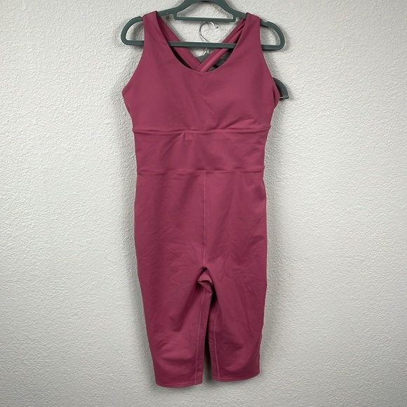 SOLD - New Alo Yoga Airbrush Physique Onesie Mars Clay Mauve Romper Lounge Sz L - Picture 4 of 14